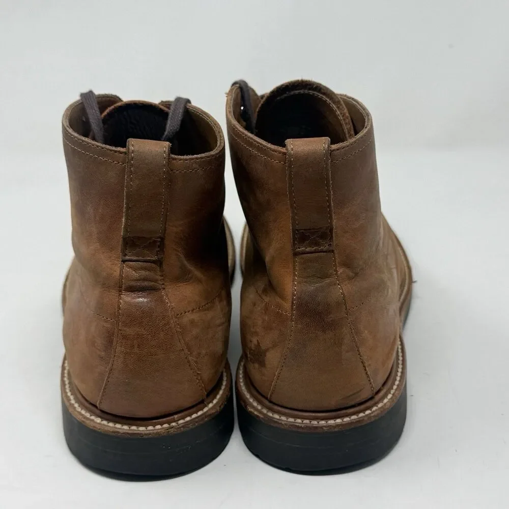J Crew Kenton Pacer Chukka Boots Mens 11.5 Brown Leather Indy Biker Gorpcore